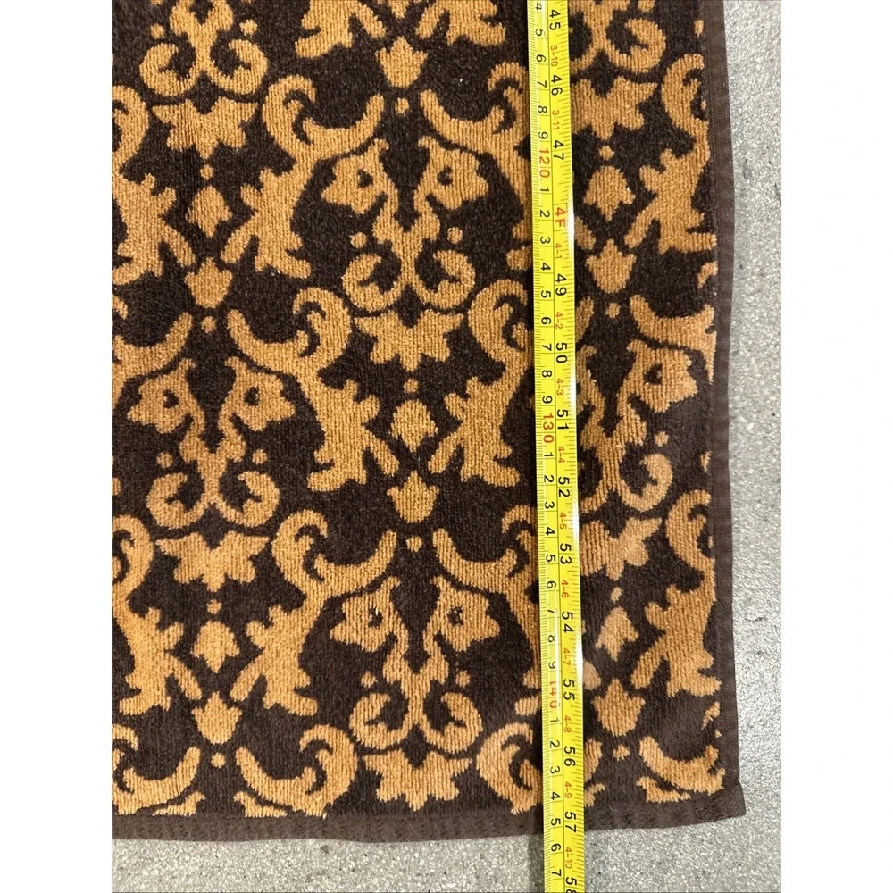 Fieldcrest Luxury Beach Towel Two-Toned Brown Sz 57x28 Retro 80s 90s Coliseum